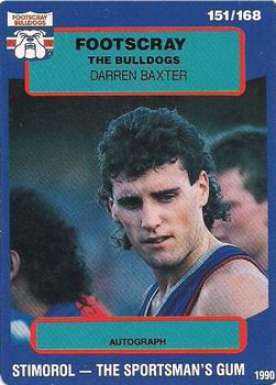 1990 AFL Scanlens Stimorol #151 Darren Baxter Front